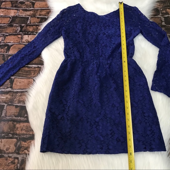 DV Dolce Vita Blue Lace Long Sleeve Sheath Dress - Picture 2 of 12